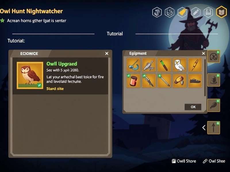 Owl Hunt Nightwatcher Equipment Upgrade Screen
